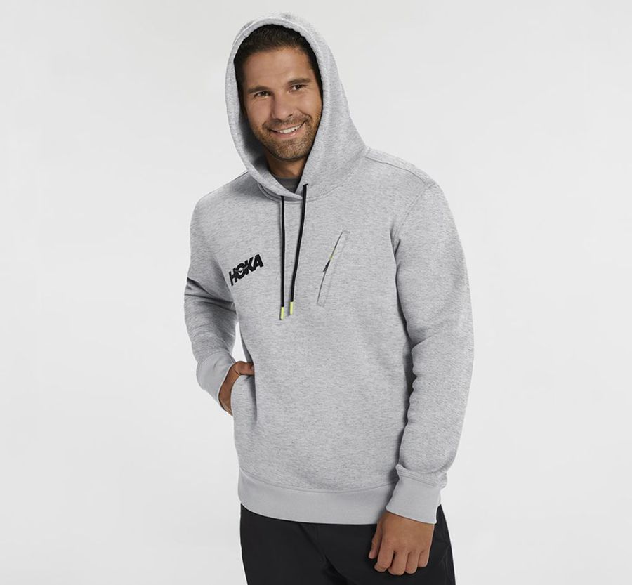 Hoka Mens Hoodie NZ - Hoka Grey (BMN902536)